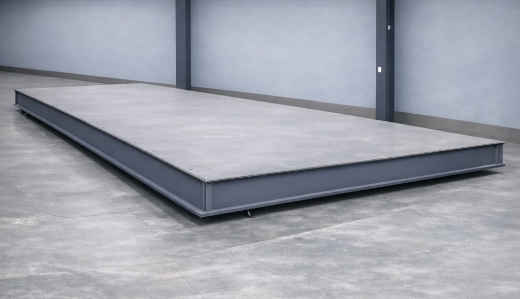 Steel plated equipment skid base for RapidBuild program