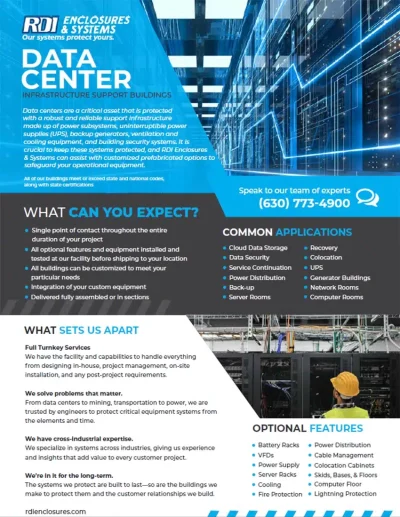 Data Center Infrastructure Support Buildings